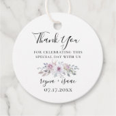 Pastel Tuin Bloemen Bruiloft Dank u Bedankjes Labels (Voorkant)