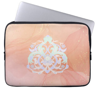 Pastel Tuin Fluisteringen – Opbeurende Bloemen Laptop Sleeve
