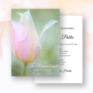 Pastel Tulip Flower Spring Death Jubileum Kaart
