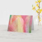 Pastel Tulip Sluiten Art Note Kaart (Gele Bloem)