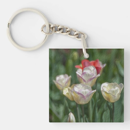 Pastel Tulips Sleutelhanger (voorkant)