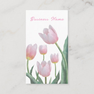 Pastel Tulp Bloemendesign Visitekaartje