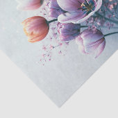 Pastel Tulp Boeket Gloed Decoupage Tissuepapier (Detail)