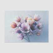 Pastel Tulp Boeket Gloed Decoupage Tissuepapier (Voorkant)