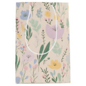 Pastel tulp ontwerp medium cadeauzakje (Voorkant)