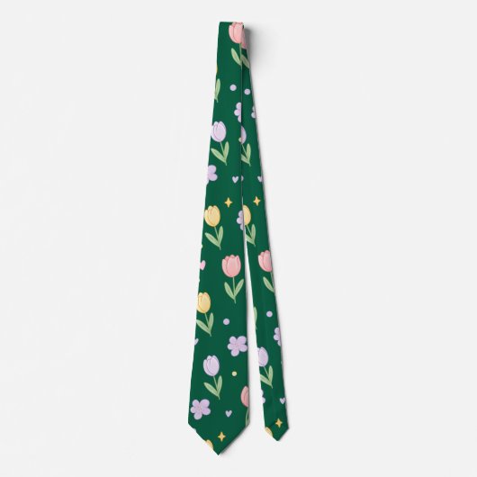 Pastel tulpen  stropdas (Voorkant)