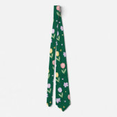 Pastel tulpen  stropdas (Achterkant)