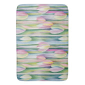  pastel Tulpenpatroon Badmat (Voorkant Verticaal)