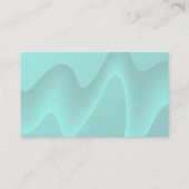 Pastel Turquoise Abstract Swirl Afbeelding. Visitekaartje (Achterkant)