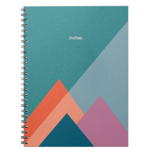 Pastel Turquoise Berg Journaal of Notitieboek