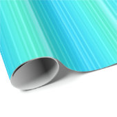 Pastel Turquoise Blue Green Stripes Cadeaupapier (Rol Hoek)