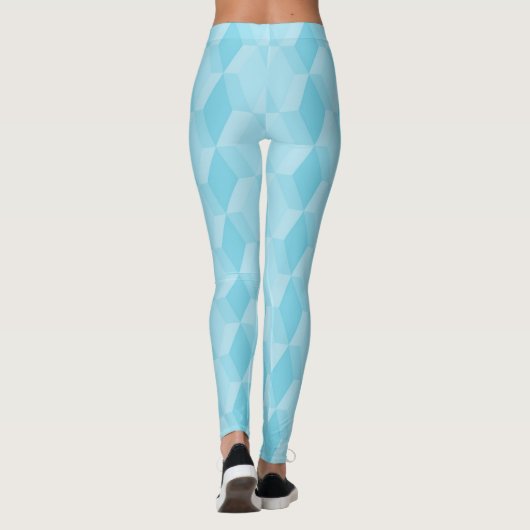 Pastel turquoise diamond pattern leggings (Achterkant)