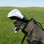 Pastel Turquoise Gestreepte Golfheadcover (Insitu)