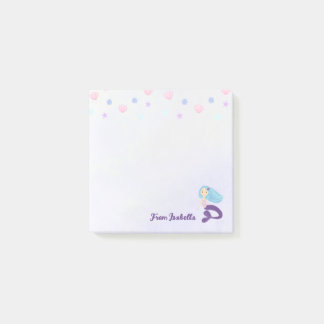 Pastel Turquoise & Paarse Zeemeermin Prinses Post-it® Notes