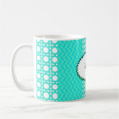 Pastel Turquoise Pattern Mix Koffiemok (Links)
