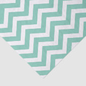 Pastel Turquoise & Witte Chevron Huwelijk Verjaard Tissuepapier (Detail)