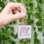 Pastel Turtle Big Sister Sleutelhanger (Hand)