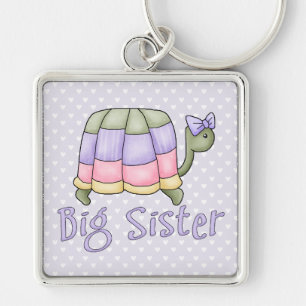 Pastel Turtle Big Sister Sleutelhanger