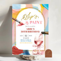 Pastel Uitnodiging voor Volwassenen Verjaardag Sch