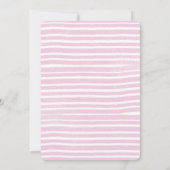 Pastel Umbrella Hearts Pluie Invitation (Dos)