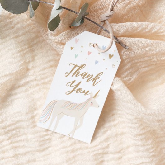 Pastel Unicorn Birthday Cadeaulabel