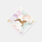 Pastel Unicorn Birthday Party Servetten (Hoek)