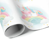 pastel Unicorn Cadeaupapier (Rol Hoek)