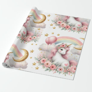 Pastel Unicorn Cadeaupapier
