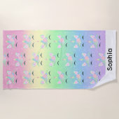 Pastel 🦄 Unicorn Face Pattern Strandlaken (Voorkant)