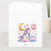 Pastel Unicorn Kaart (Achterkant)