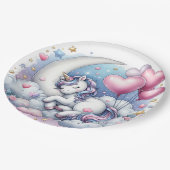 Pastel Unicorn Papieren Bordje (Gekanteld)