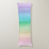 Pastel Unicorn Rainbow Waterverf Dream #1 Lichaamskussen (Voorkant Verticaal)