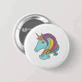 Pastel Unicorn Ronde Button 5,7 Cm (Voorkant /achterkant)