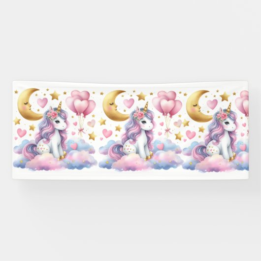 Pastel Unicorn Spandoek (Horizontaal)