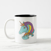 Pastel Unicorn Tweekleurige Koffiemok (Links)