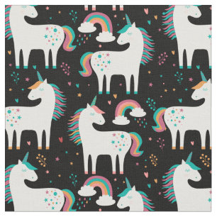 Pastel Unicorns & Rainbows Stof