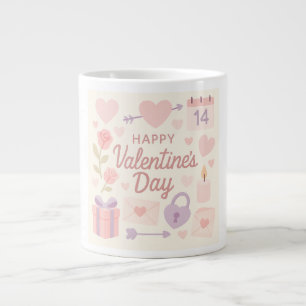 Pastel Valentijnsdag mok