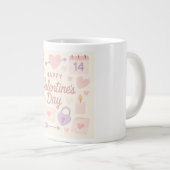 Pastel Valentine's Day Mug  Extra Grote Beker (Voorkant rechts)