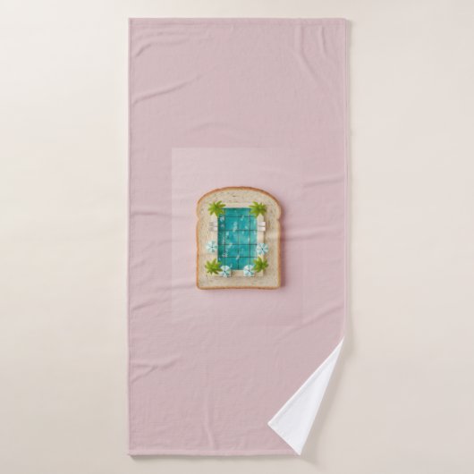 Pastel Vaporwave Pool Toast (Serviette de bain)