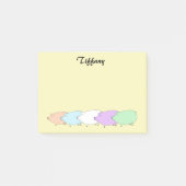 Pastel Varkensparade gepersonaliseerd Post-it® Notes (Voorkant)