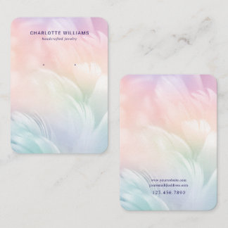 Pastel Veer Aangepaste Sieraden Display Kaart Visitekaartje