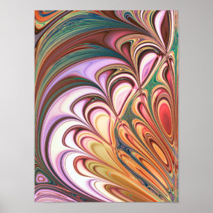 Pastel Veer FRACTAL Poster