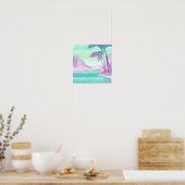 Pastel verborgen lagune poster (Keuken)