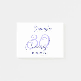 Pastel verjaardag 30 elegant paars naam da post-it® notes