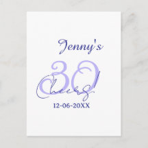 Pastel verjaardag 30ste verjaardag paarse elegante