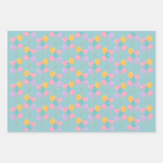 Pastel Verjaardag Wrapping Papier Inpakpapier Vel (Voorkant 2)