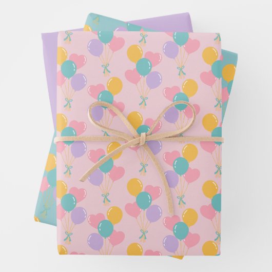 Pastel Verjaardag Wrapping Papier Inpakpapier Vel (In situ)