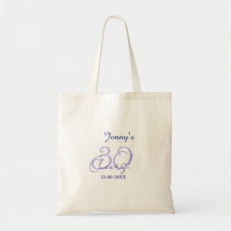 Pastel verjaardagsfeest 30ste verjaardag paarse el tote bag