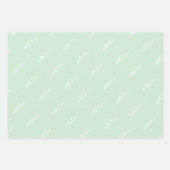 Pastel Vert Avec Feuilles De Papier Enveloppant Am (Devant 2)