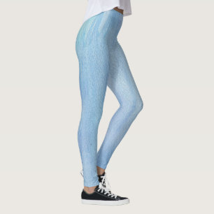 Pastel Verticale Waterverf Abstract Leggings